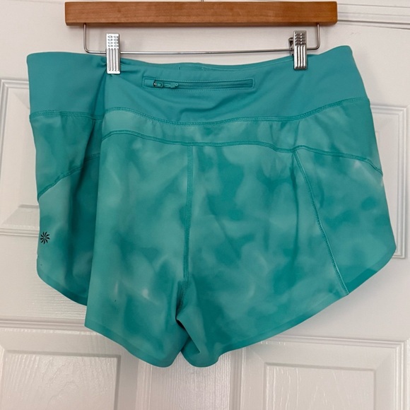 Athleta Run With It 3.5" Athletic Training Running Shorts Womens Teal Size Large - Picture 3 of 6
